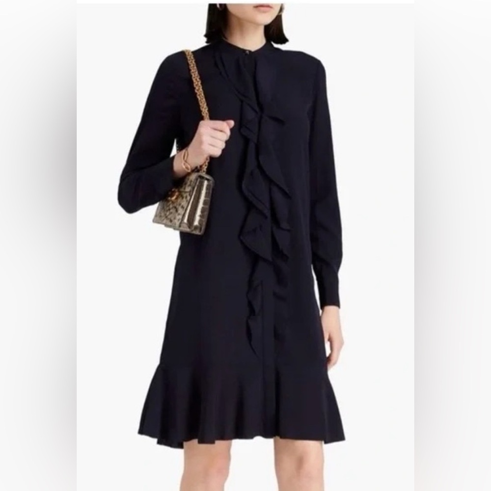 Tory Burch NWT The Jane Dress – Navy Button-Down Silhouette (Knee Length) - Picture 5 of 15